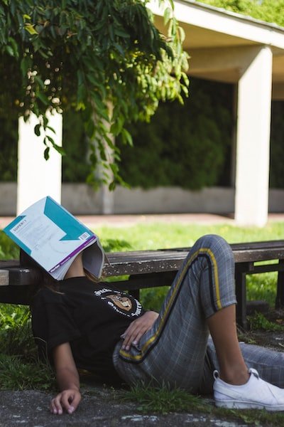 Person laying in the shade with a book over their face - -When Mental Illness Catches Up